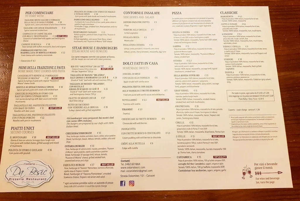 Menu_L'Ostaria da Besic_Campitello di Fassa_immagine_3