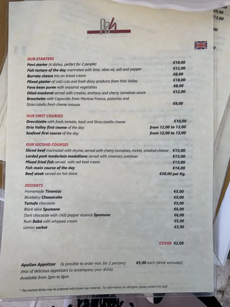 Menu_Pavì wine restaurant_Locorotondo_image_1