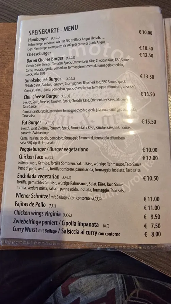 Menu_V MOTOR Bar & Grill_Campo di Trens_image_3