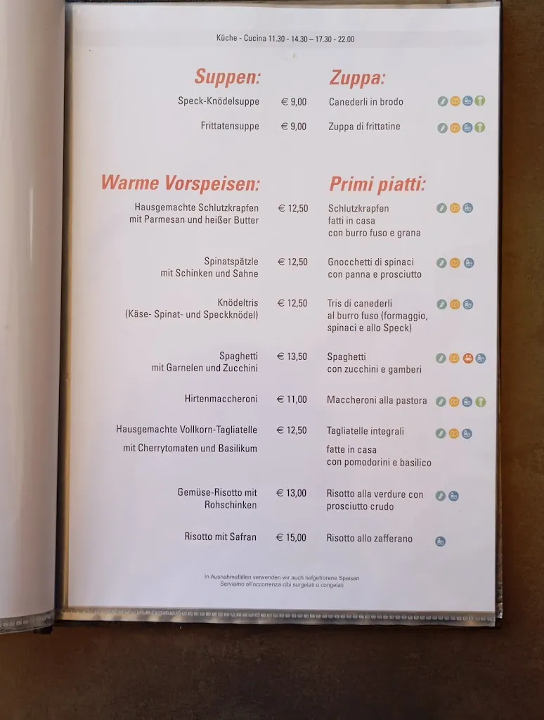 Menu_Restaurant Pizzeria Tie Break_Campo di Trens_image_1