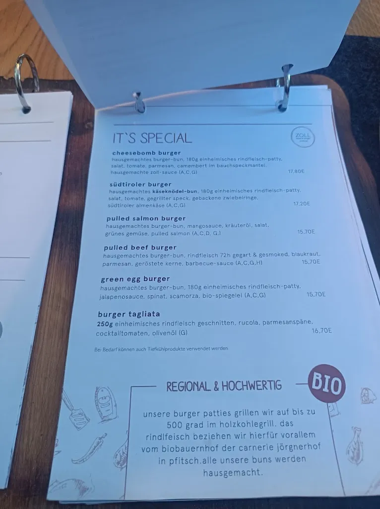 Menu_Zoll Steakhouse, Burger & more_Campo di Trens_image_2