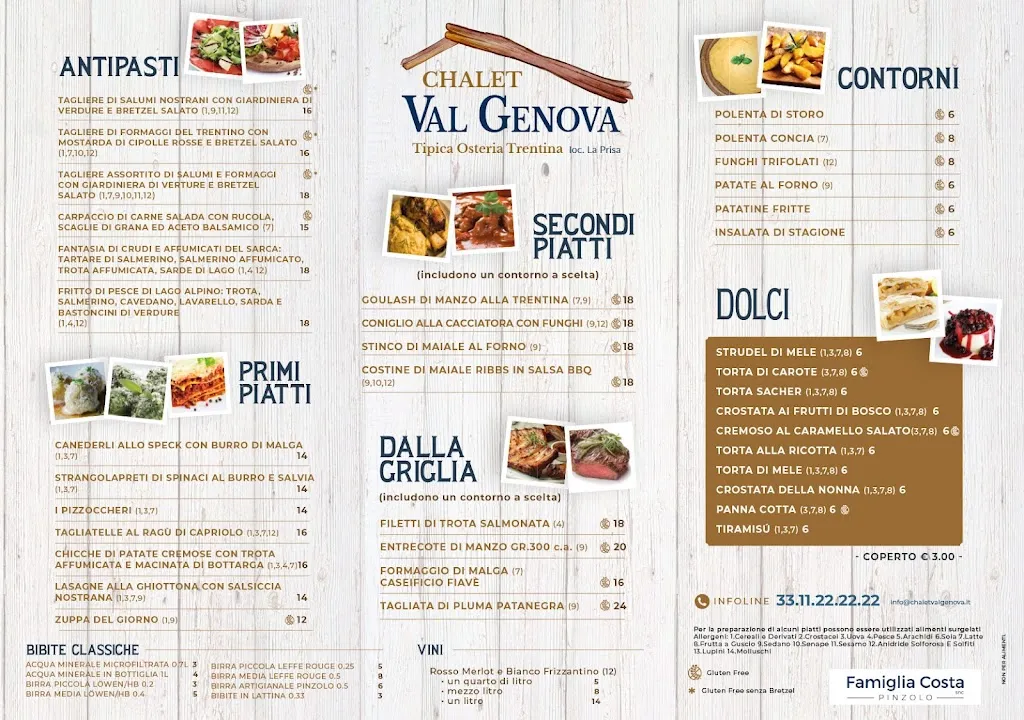 Menu_Chalet Val Genova - Tipica Osteria Trentina_Carisolo_image_1