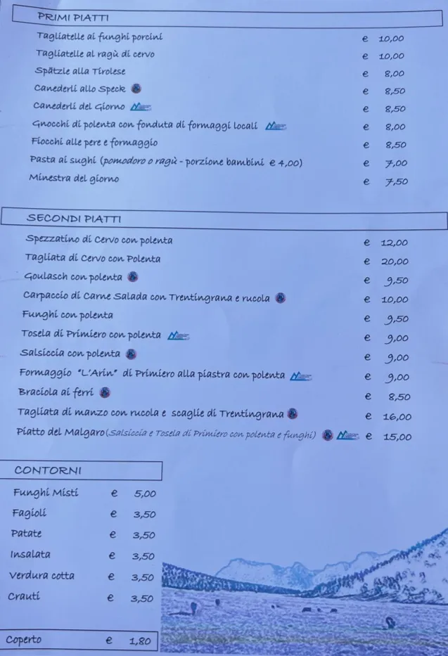 Menu_Albergo Ristorante Miralago Calaita_Canal San Bovo_immagine_4
