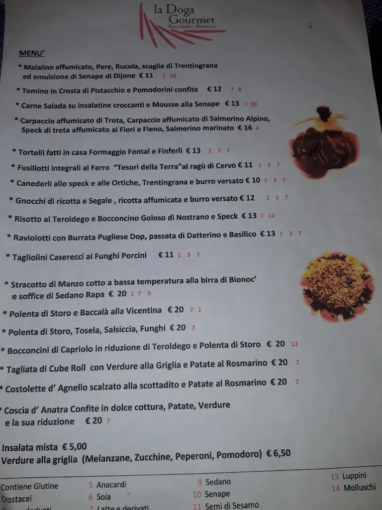 Menu_La Doga_Canal San Bovo_image_3