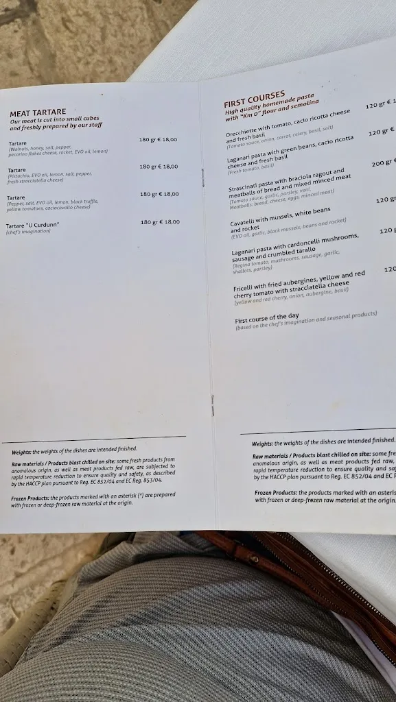 Menu_Restaurant U Curdunn_Locorotondo_image_4