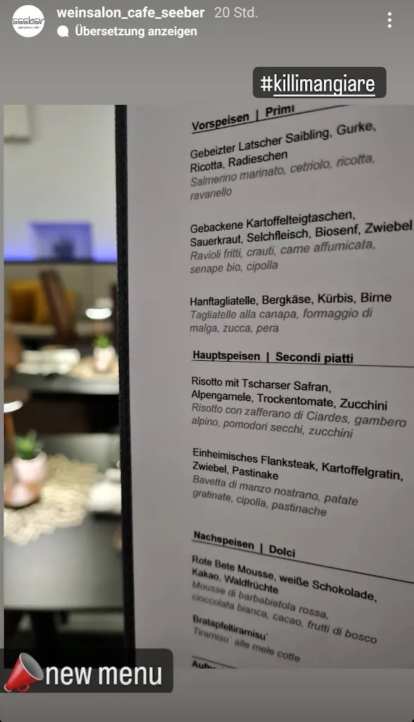 Menu_Weinsalon Cafe Seeber_Castelbello_image_1