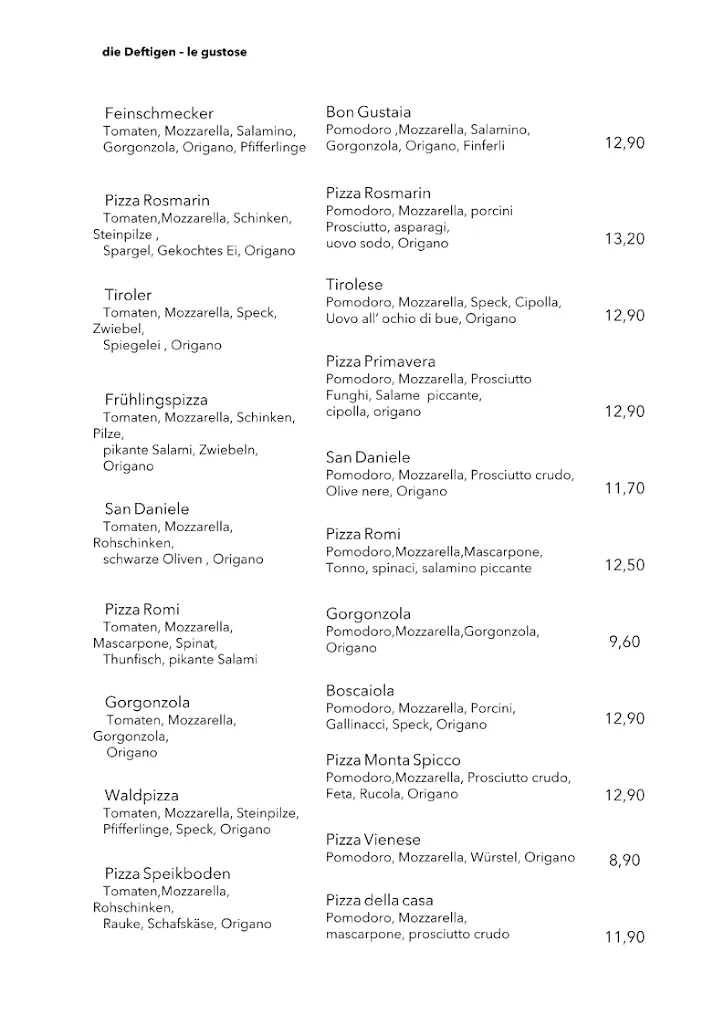 Menu_Pizzeria Restaurant Rosmarin_Campo Tures_image_4