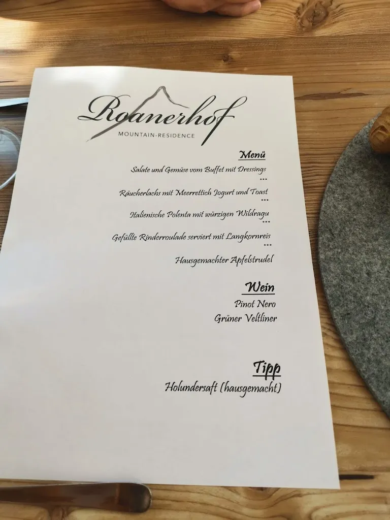 Menu_Residence Roanerhof_Campo Tures_immagine_1