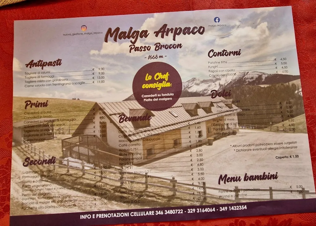 Menu_Agritur Malga Arpaco_Castello Tesino_immagine_4