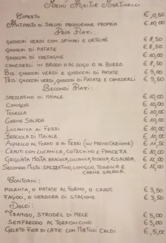 Menü_Agritur Martinelli_Centa San Nicolò_Bild_1