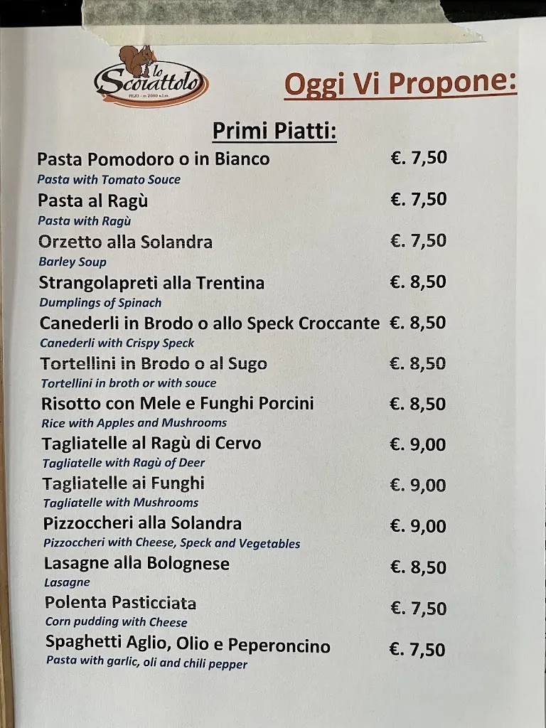 Menu_Albergo Bar Ristorante Lo Scoiattolo_Cogolo_image_2