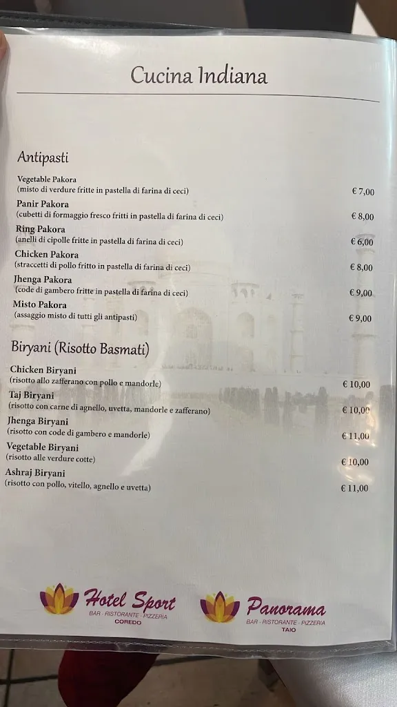 Menu_Hotel Sport Ristorante Bar Pizzeria di Singh Gurjeet_Coredo_image_2