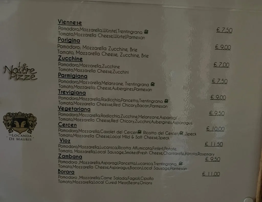 Menu_Pizzeria Ristorante la Locanda de Mauris_Commezzadura_image_1
