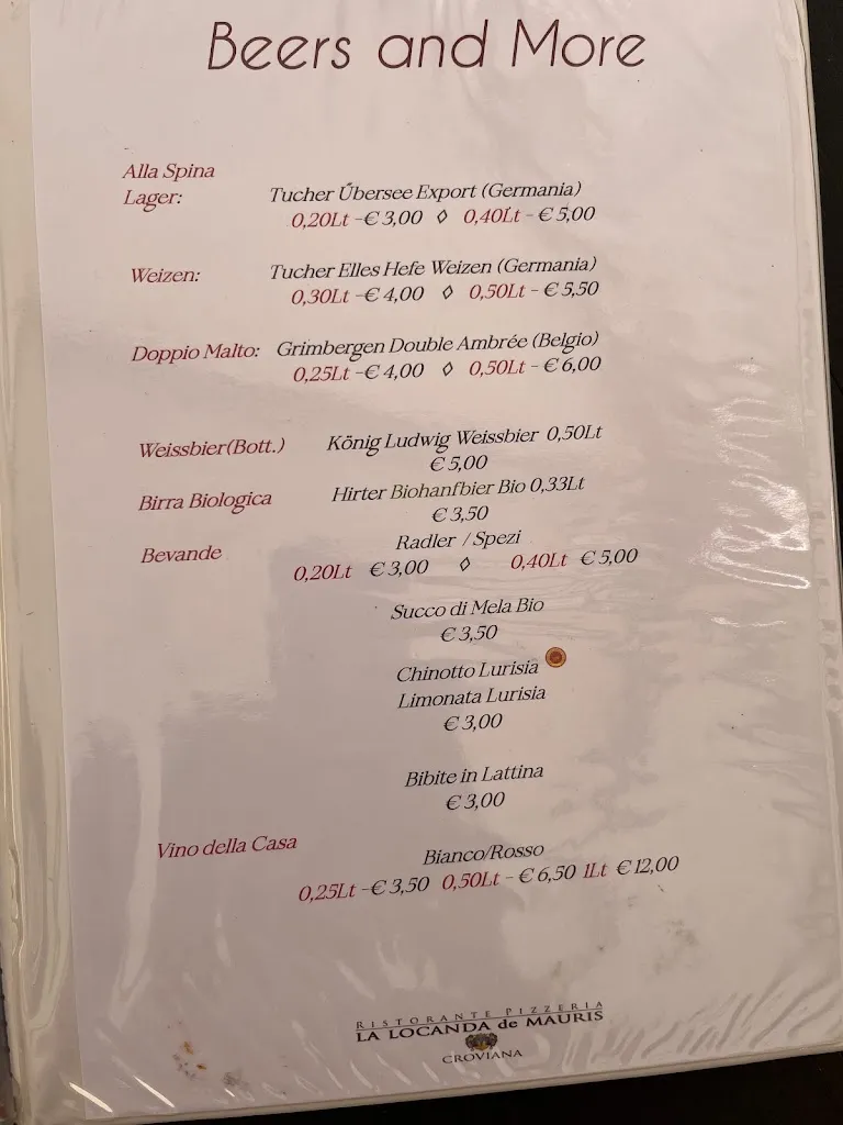 Menu_Pizzeria Ristorante la Locanda de Mauris_Commezzadura_image_3