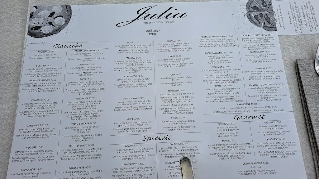 Menu_Restaurant Café Pizzeria Julia_Cornaiano_image_1
