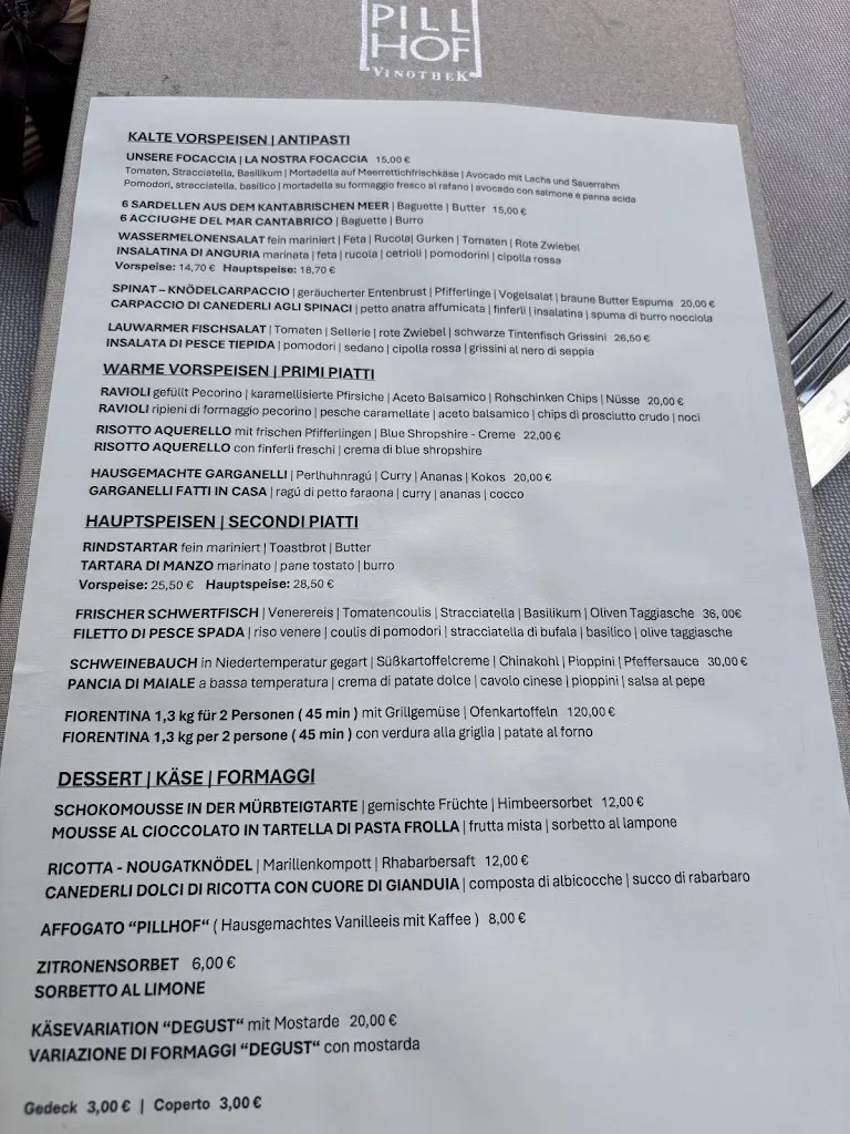 Menu_Enoteca Ansitz Pillhof_Cornaiano_image_1