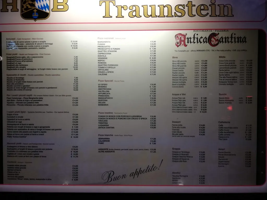 Menu_Ristorante Pizzeria Antica Cantina_Dimaro_image_1