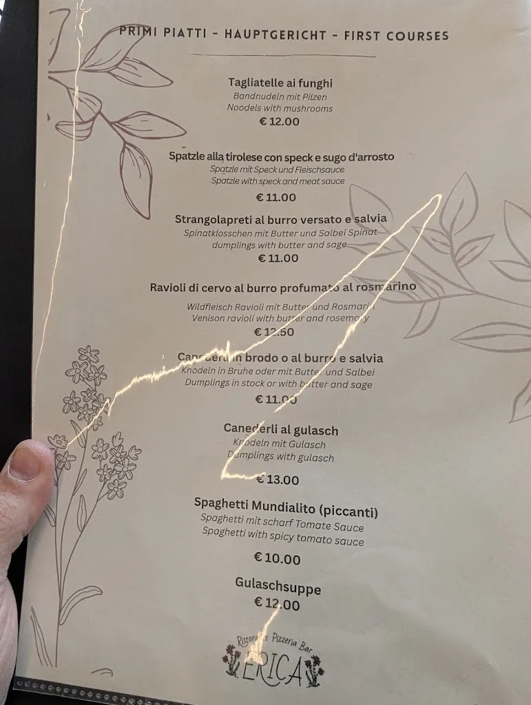 Menu_Ristorante Pizzeria Bar Erica_Dorsino_image_1