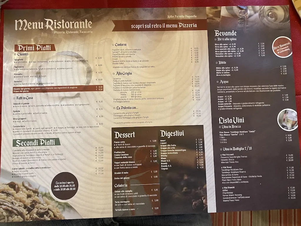 Menu_Keller - Pizzeria Ristorante Focacceria_Fai della Paganella_image_2