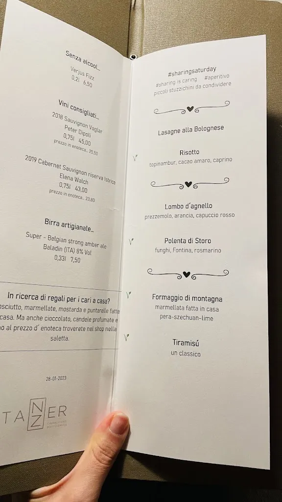 Menu_Gourmet- und Boutiquehotel, Restaurant Tanzer_Falzes_image_3