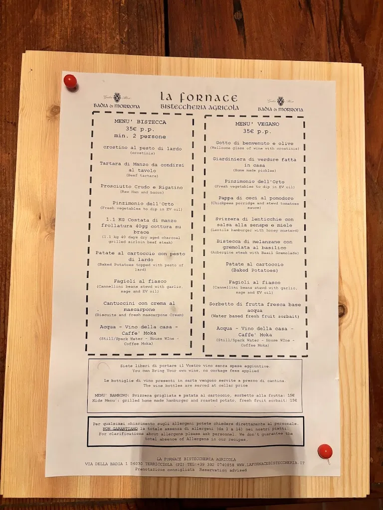 Menu_La Fornace Bisteccheria Agricola_Fornace_image_2