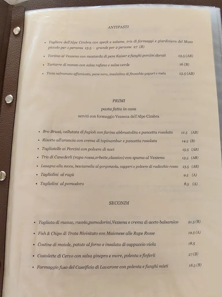 Menu_MASO MITTERECK_Folgaria_image_2