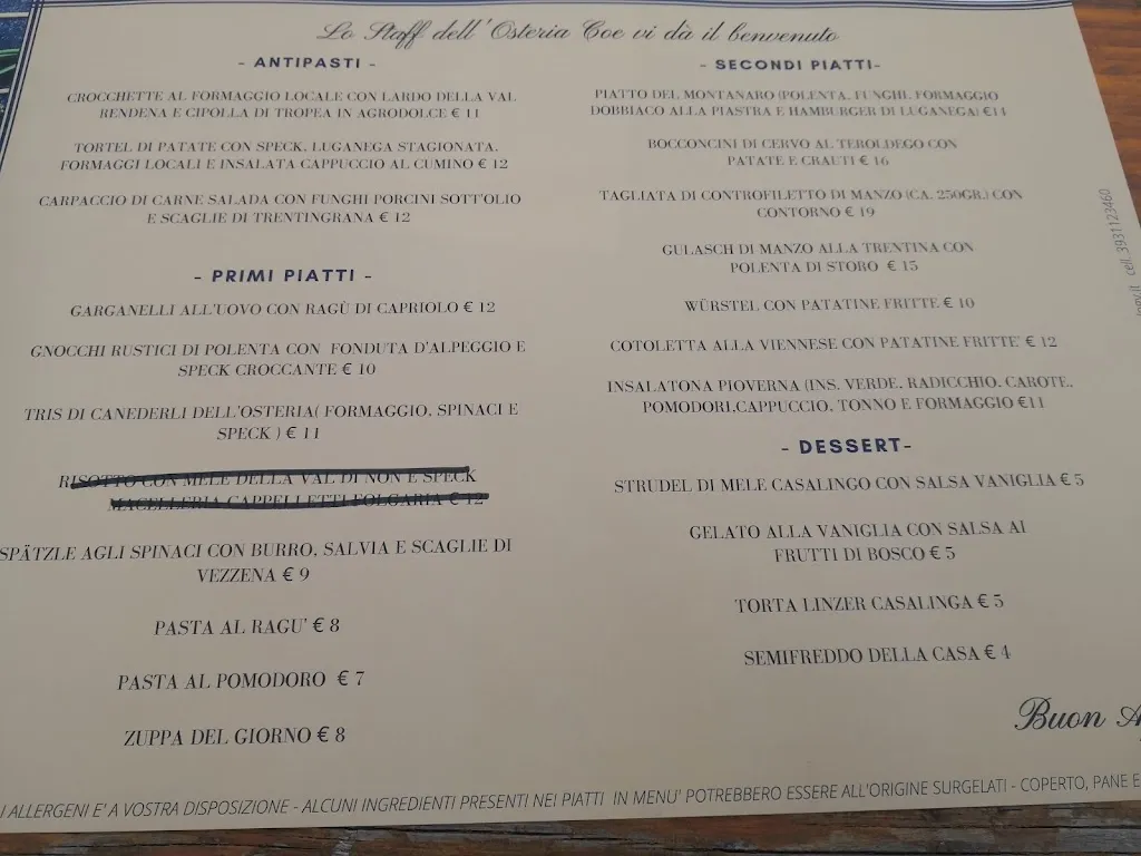 Menü_Osteria Coe_Folgaria_Bild_2