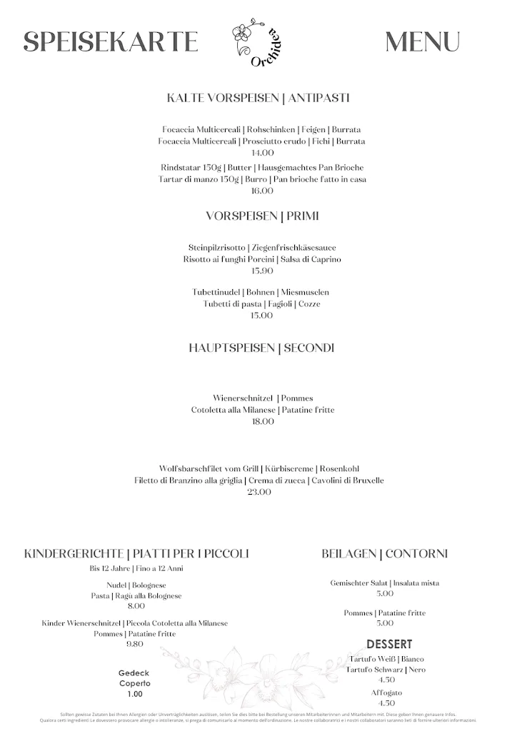 Menu_Bistro Orchidea_Gargazzone_image_1