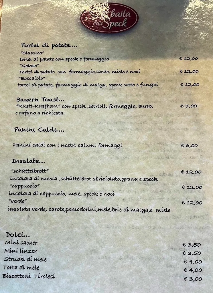 Menu_“La Baita dello Speck” Levico Terme-Canazei-Campitello di Fassa_Levico Terme_image_2