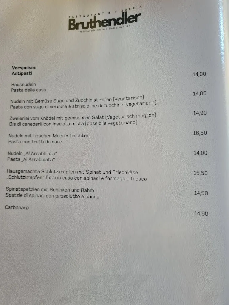 Menu_Restaurant Pizzeria Bruthendler_Lagundo_image_1
