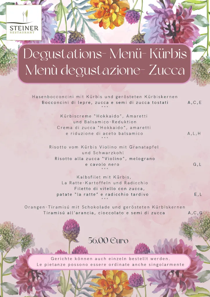 Menu_Restaurant Pizzeria Steiner_Laives_image_1