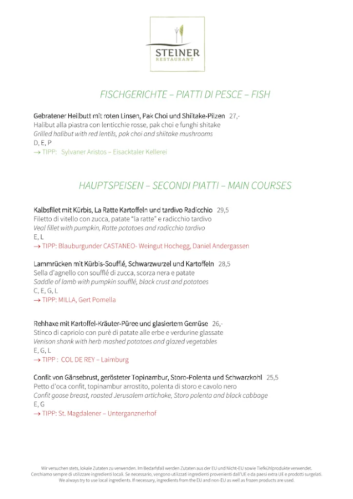 Menu_Restaurant Pizzeria Steiner_Laives_image_4