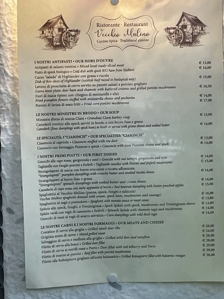 Menu_Ristorante Vecchio Mulino_Mazzin_image_1