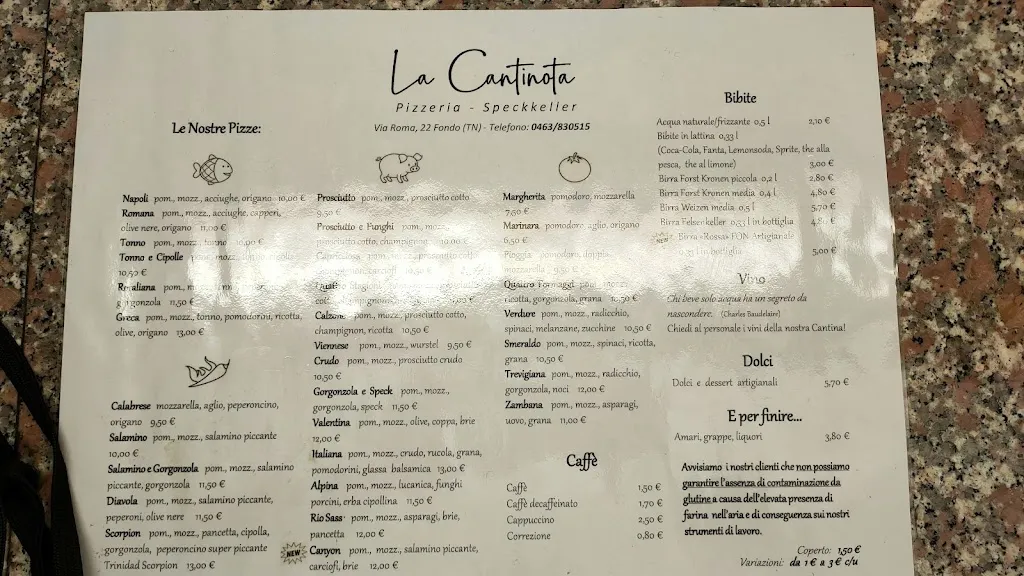 Menu_Pizzeria - SpeckKeller 