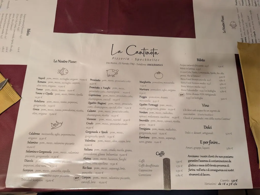 Menu_Pizzeria - SpeckKeller 