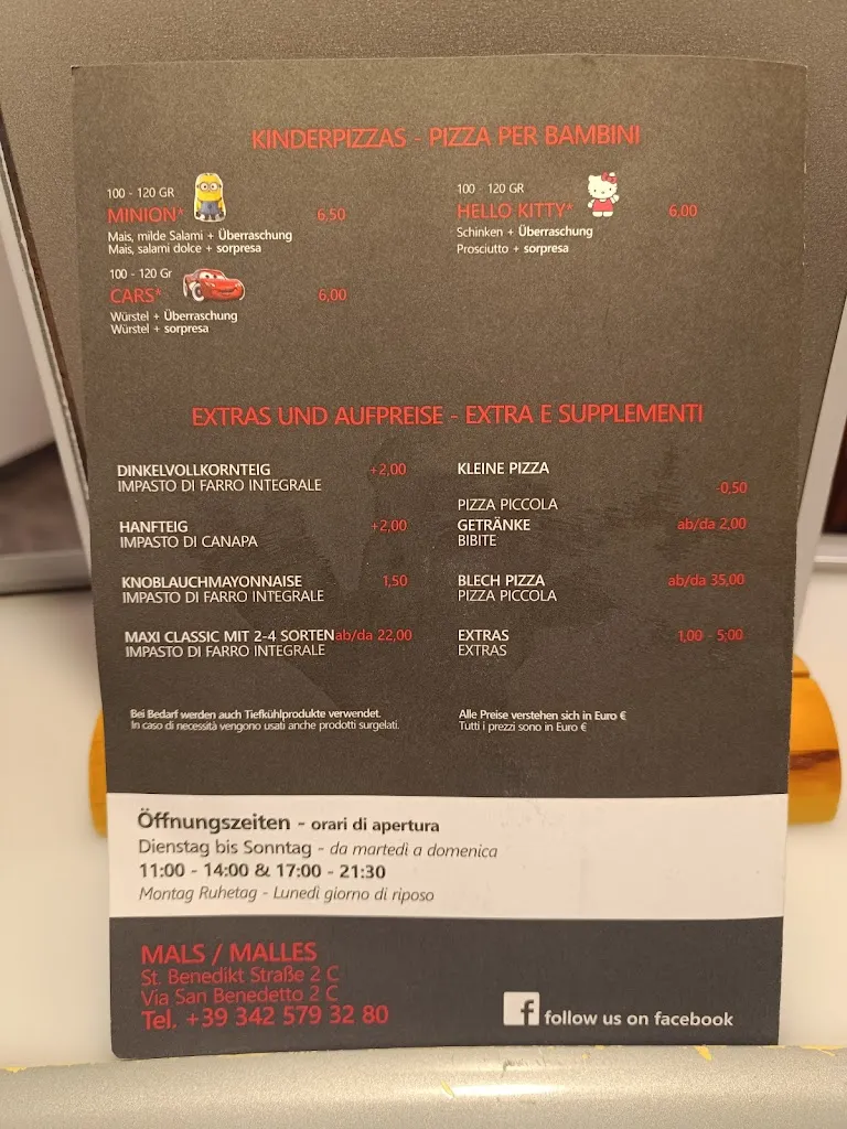 Menu_Südtirol Pizzeria Mals_Malles Venosta_image_2