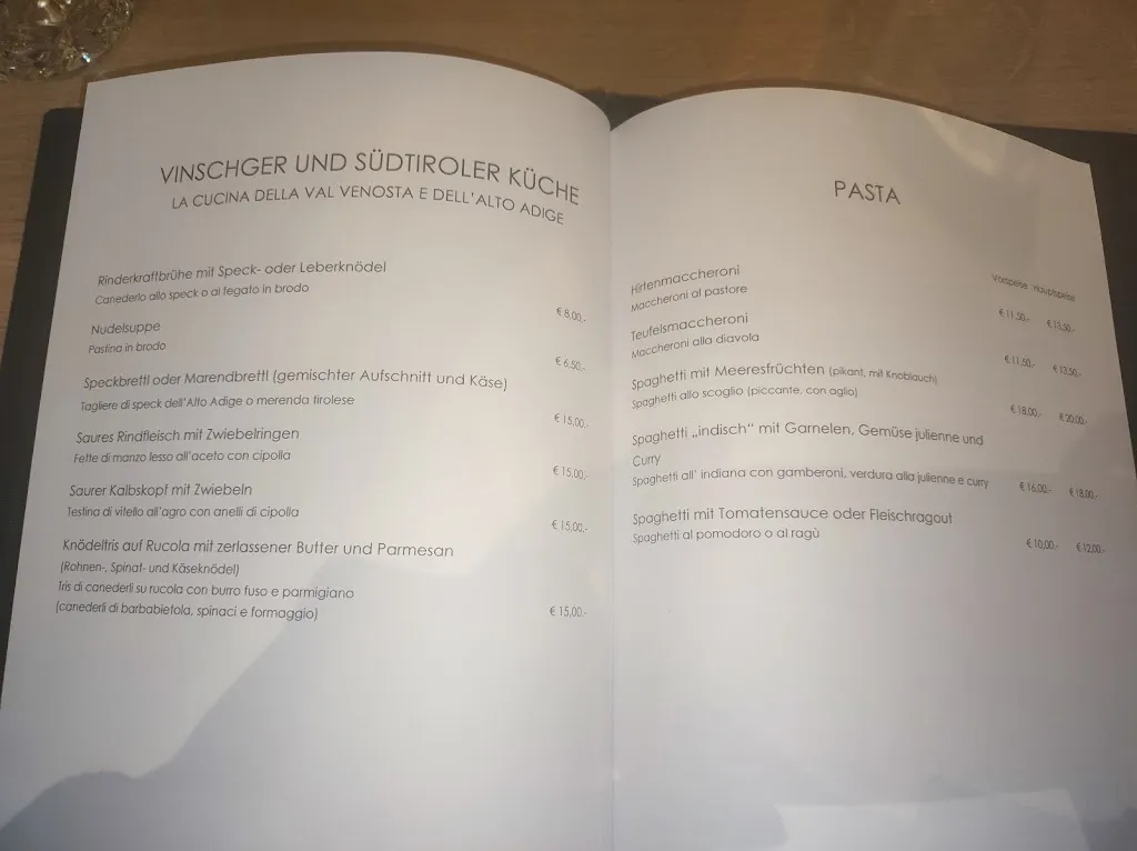 Menu_Calva Restaurant B&B Apartments_Malles Venosta_image_1