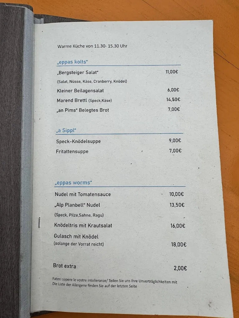 Menu_Schliniger Alm_Malles Venosta_image_1