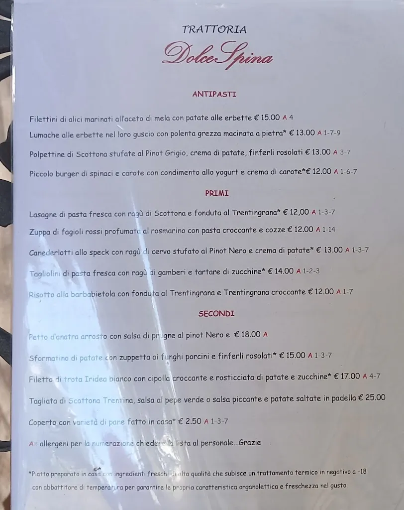 Menu_Trattoria ristorante Dolce Spina_Mezzocorona_image_3