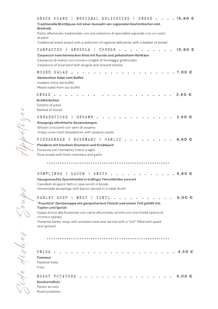 Menu_NoLé Pizzeria Restaurant_Monguelfo_image_3