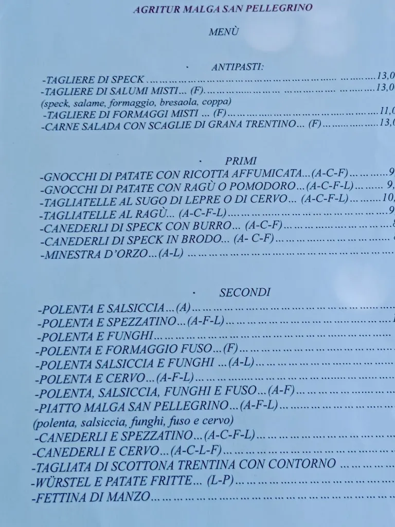 Menu_Agritur Malga san Pellegrino_Moena_image_3