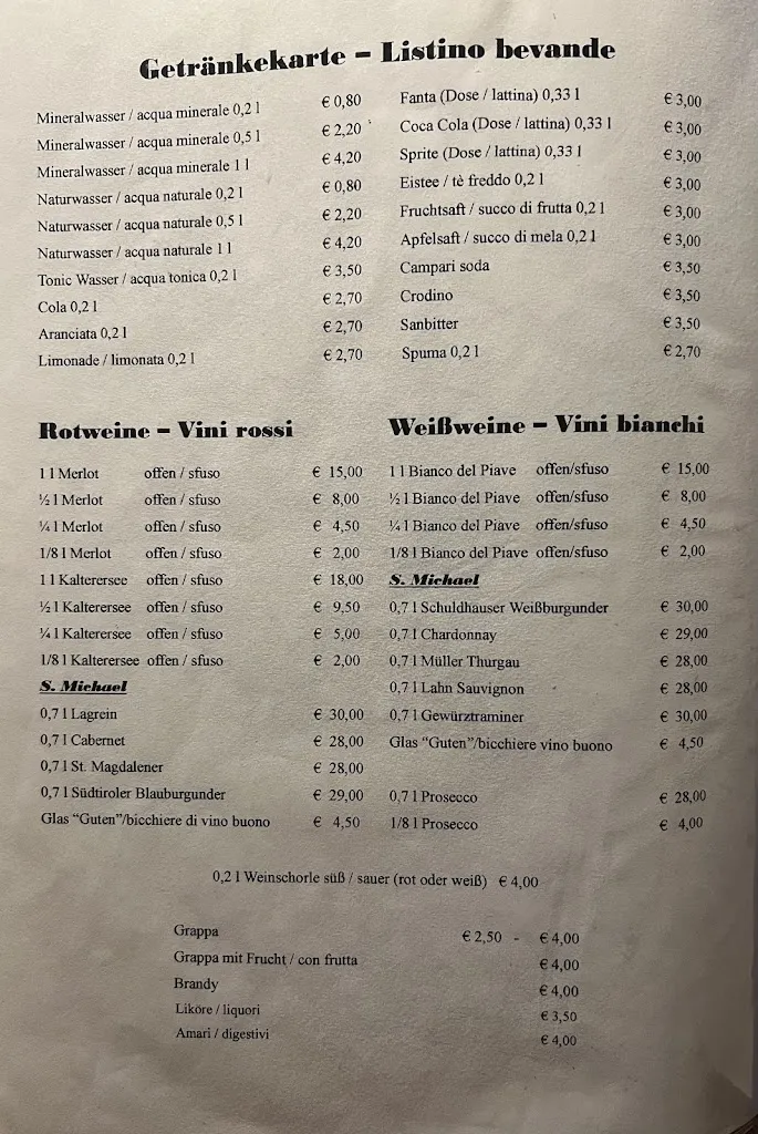 Menu_Restaurant Pizzeria Christomannos_Nova Levante_immagine_1