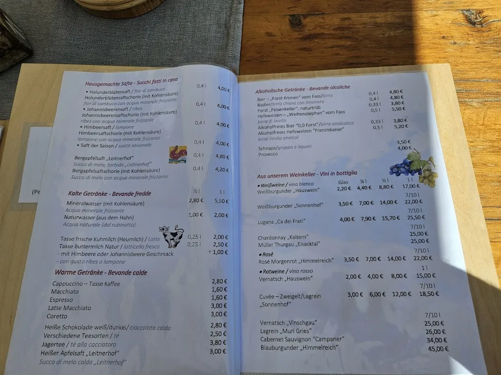 Menu_Hofschank Pirchhof_Naturno_immagine_1