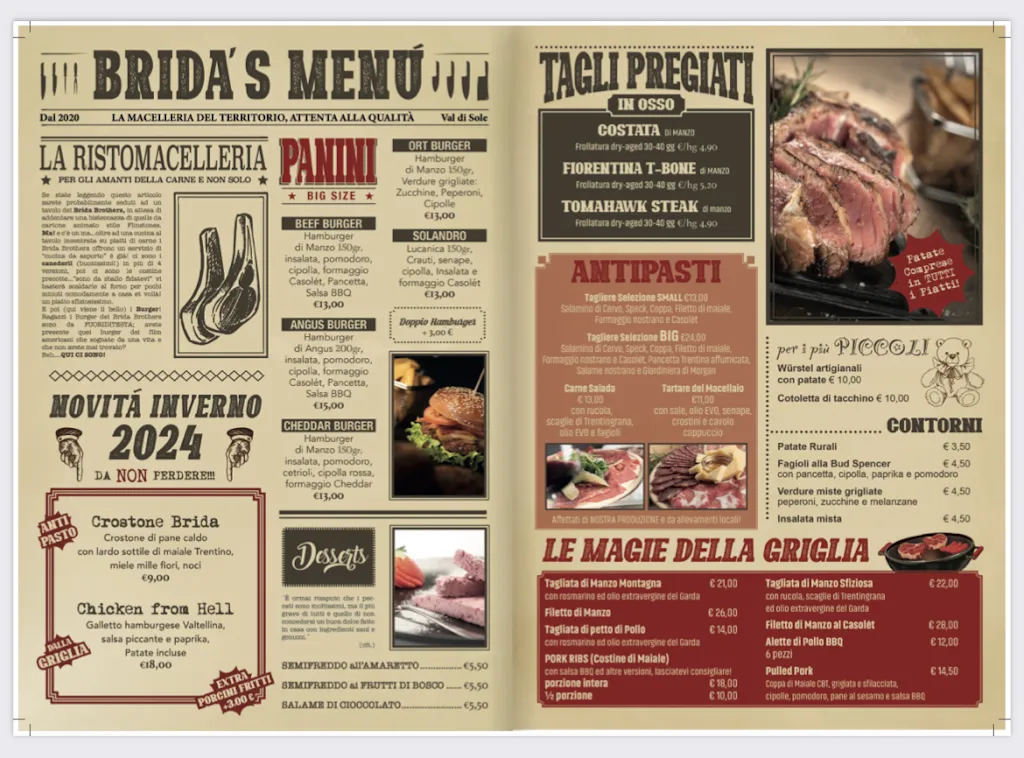 Menu_Macelleria Ristorante RistoMacelleria Brida Brothers_Pellizzano_image_1