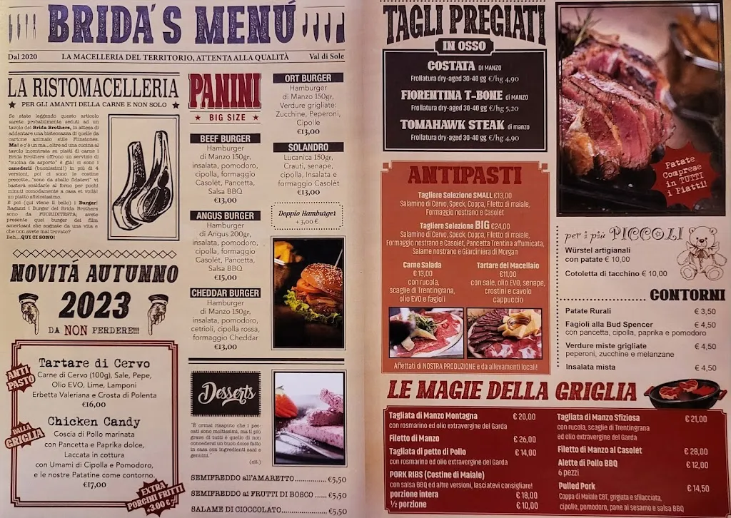 Menu_Macelleria Ristorante RistoMacelleria Brida Brothers_Pellizzano_image_4