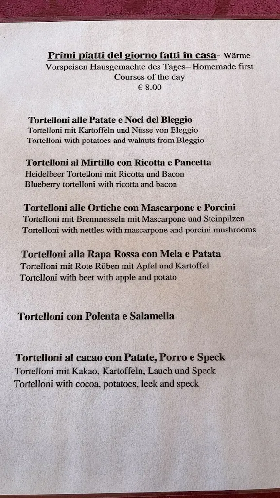 Menu_Il PICCHIO Ristorante Tipico Bed & Breakfast_Ponte Arche_image_2