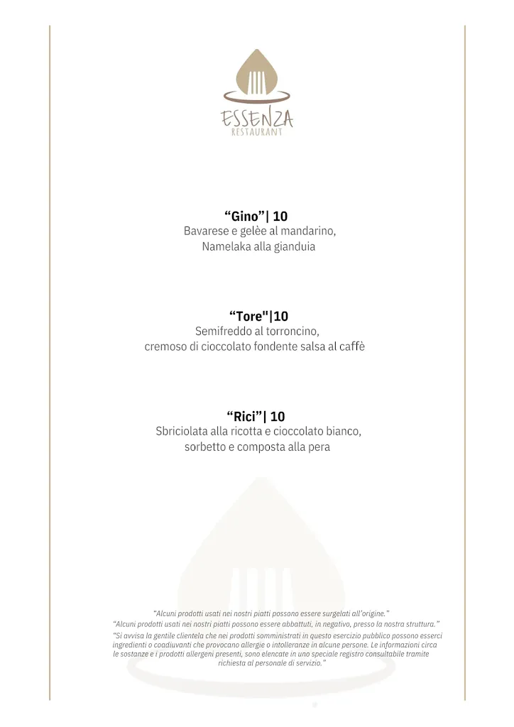 Menü_Essenza Restaurant di Pasquale Granata_Provincia autonoma di Trento_Bild_1