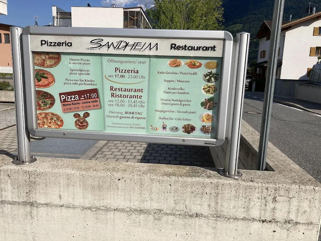 Menu_Pizzeria Restaurant SANDHEIM_Prato Allo Stelvio_image_2