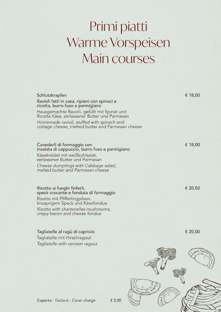 Menu_Wirtshaus Osteria Traube_Ortisei_immagine_2