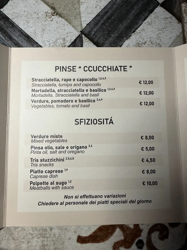 Menu_Vineria Casa Ciù_Maruggio_image_1